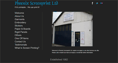 Desktop Screenshot of phoenix-screenprint.co.uk